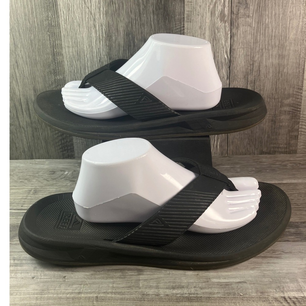 Reef Phantom Mens 12 Black Flip Flops Thong Sandals Arch Support G-21 FTC